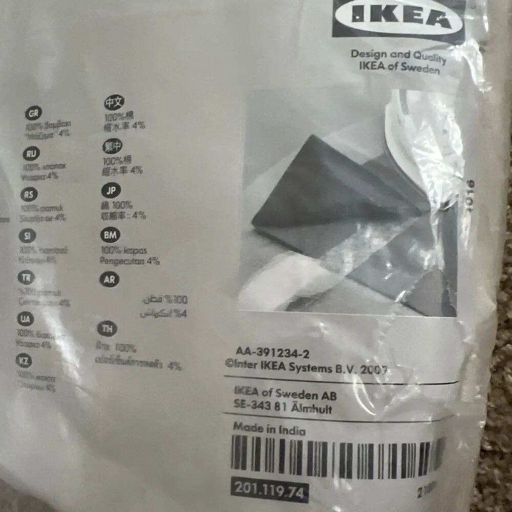 Ikea LENDA curtains 4 panels top tabs  55